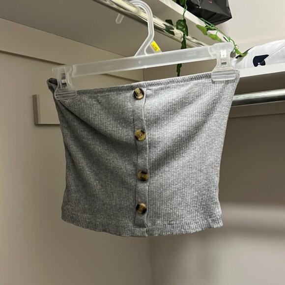 Button Up Tube Top - From SIRENS - Picture 1 of 3